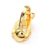 304 Stainless Steel Clip-on Earring Findings, Real 18K Gold Plated, 12x6x9mm, Hole: 1.6mm, 50pc/Set