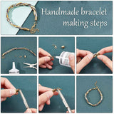 304 Stainless Steel Folding Crimp Ends, Fold Over Crimp Cord Ends, Golden, 10x3x2.5mm, Hole: 1mm, Inner Diameter: 2.5mm, 100pc/Set