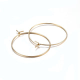 316 Surgical Stainless Steel Hoop Earrings, 316 Surgical Stainless Steel Hoop Earrings, Wine Glass Charm Rings Earring for DIY Crafting Art, Real 18k Gold Plated, 21 Gauge, 25x0.7mm, 100pcs/Set