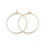 316 Surgical Stainless Steel Hoop Earrings, 316 Surgical Stainless Steel Hoop Earrings, Wine Glass Charm Rings Earring for DIY Crafting Art, Real 18k Gold Plated, 21 Gauge, 25x0.7mm, 100pcs/Set