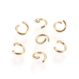 304 Stainless Steel Open Jump Rings, Golden, 21 Gauge, 4x0.7mm, Inner Diameter: 2.5mm, 1000pcs/bag