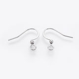 Tarnish Resistant 316 Surgical Stainless Steel French Earring Hooks, with Horizontal Loop, Flat Earring Hooks, Stainless Steel Color, 15.5~16x18.9~19mm, Hole: 2mm, 21 Gauge, Pin: 0.7mm, 200pc/Set