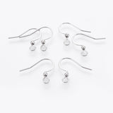 Tarnish Resistant 316 Surgical Stainless Steel French Earring Hooks, with Horizontal Loop, Flat Earring Hooks, Stainless Steel Color, 15.5~16x18.9~19mm, Hole: 2mm, 21 Gauge, Pin: 0.7mm, 200pc/Set