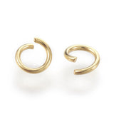 304 Stainless Steel Open Jump Rings, Real 18k Gold Plated, 6x0.8mm, 20 Gauge, 500pcs/Set