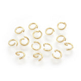 304 Stainless Steel Open Jump Rings, Real 18k Gold Plated, 6x0.8mm, 20 Gauge, 500pcs/Set