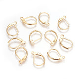 304 Stainless Steel Leverback Earrings Findings, with Loop, Golden, 16x10x1.7mm, Hole: 1.4mm, Pin: 0.8mm, 100pc/Set