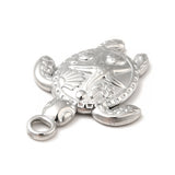 Non-Tarnish 201 Stainless Steel Pendants, Tortoise with Starfish Charms, Stainless Steel Color, 23.5x18x3mm, Hole: 3mm, 20pc/Set