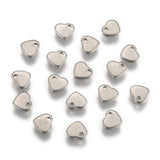 Handmade Gifts Ideas for Valentines Day 304 Stainless Steel Stamping Blank Tag Pendants, Heart, 6x5x0.9mm, Hole: 1mm, 100pcs/Set