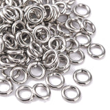 Tarnish Resistant 304 Stainless Steel Open Jump Rings, Stainless Steel Color, 18 Gauge, 5x1mm, Inner Diameter: 3mm, 4000pc/Set