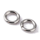 Tarnish Resistant 304 Stainless Steel Open Jump Rings, Stainless Steel Color, 18 Gauge, 5x1mm, Inner Diameter: 3mm, 4000pc/Set