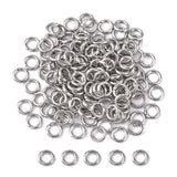 Tarnish Resistant 304 Stainless Steel Open Jump Rings, Stainless Steel Color, 18 Gauge, 5x1mm, Inner Diameter: 3mm, 4000pc/Set