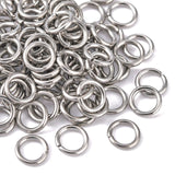 Tarnish Resistant 304 Stainless Steel Open Jump Rings, Stainless Steel Color, 18 Gauge, 6x1mm, Inner Diameter: 4mm, 4000pc/Set