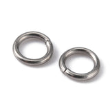 Tarnish Resistant 304 Stainless Steel Open Jump Rings, Stainless Steel Color, 18 Gauge, 6x1mm, Inner Diameter: 4mm, 4000pc/Set