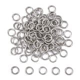 Tarnish Resistant 304 Stainless Steel Open Jump Rings, Stainless Steel Color, 18 Gauge, 6x1mm, Inner Diameter: 4mm, 4000pc/Set