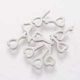 Tarnish Resistant 201 Stainless Steel Charms, Key, Stainless Steel Color, 7.6x3.8mm, 10pc/Set