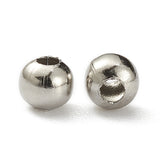 304 Stainless Steel Hollow Round Seamed Beads, for Jewelry Craft Making, Stainless Steel Color, 3x3mm, Hole: 1mm, 1000pcs/Set