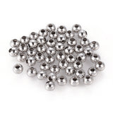 Tarnish Resistant 304 Stainless Steel Hollow Round Seamed Beads, for Jewelry Craft Making, Stainless Steel Color, 4x4mm, Hole: 1.5mm, 1000pc/Set