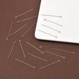 Tarnish Resistant 304 Stainless Steel Eye Pin, Stainless Steel Color, 40mm, Hole: 2mm, Pin: 0.7mm, 2000pc/Set