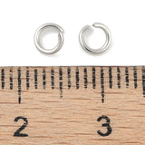 Tarnish Resistant 304 Stainless Steel Jump Rings, Open Jump Rings, Stainless Steel, 21 Gauge, 4x0.7mm, Inner Diameter: 2.6mm, 4000pc/Set