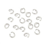 Tarnish Resistant 304 Stainless Steel Jump Rings, Open Jump Rings, Stainless Steel, 21 Gauge, 4x0.7mm, Inner Diameter: 2.6mm, 4000pc/Set