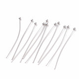 Tarnish Resistant 304 Stainless Steel Ball Head pins, 40x0.7mm, 21 Gauge, Head: 2mm, 500pc/Set