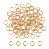 304 Stainless Steel Jump Rings, Open Jump Rings, Round Ring, Real 18K Gold Plated, 21 Gauge, 5x0.7mm, Inner Diameter: 3.6mm, 500pcs/Set