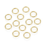 304 Stainless Steel Open Jump Rings, Metal Connectors for DIY Jewelry Crafting and Keychain Accessories, Real 18k Gold Plated, 18 Gauge, 7x1mm, Inner Diameter: 5mm, 500pc/Set