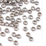 304 Stainless Steel Spacer Beads, Rondelle, Stainless Steel Color, 2x1mm, Hole: 1mm, 1000pcs/Set