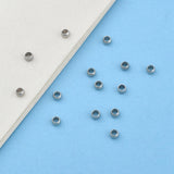 Tarnish Resistant 304 Stainless Steel Spacer Beads, Rondelle, Stainless Steel Color, 2.5x1.5mm, Hole: 1.4mm, 1000pc/Set