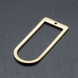 201 Stainless Steel Pendants, Arch Charm, Laser Cut, Golden, 30x13x1mm, Hole: 1.2mm, 5pc/Set