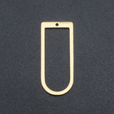 201 Stainless Steel Pendants, Arch Charm, Laser Cut, Golden, 30x13x1mm, Hole: 1.2mm, 5pc/Set