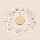 Tarnish Resistant 201 Stainless Steel Letter Charms, Random Mixed Letters, 11x5.5~12x0.5mm, Hole: 1mm, 200pc/Set