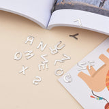 Tarnish Resistant 201 Stainless Steel Letter Charms, Random Mixed Letters, 11x5.5~12x0.5mm, Hole: 1mm, 200pc/Set