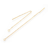 304 Stainless Steel Stud Earring Findings, Ear Threads, Golden, 98x0.5mm, Pin: 0.8mm, 20Pair/Set