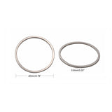 Tarnish Resistant 304 Stainless Steel Linking Ring, Ring, Stainless Steel Color, 20x0.8mm, 100pc/Set