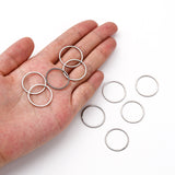 Tarnish Resistant 304 Stainless Steel Linking Ring, Ring, Stainless Steel Color, 20x0.8mm, 100pc/Set