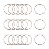 Tarnish Resistant 304 Stainless Steel Linking Ring, Ring, Stainless Steel Color, 20x0.8mm, 100pc/Set