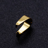 201 Stainless Steel Snap on Bails, Real 18k Gold Plated, 7x5x3mm, Pin: 0.5mm, 50pcs/Set