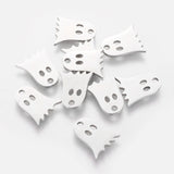 Non-Tarnish 201 Stainless Steel Charms, Halloween, Ghost, Stainless Steel Color, 11.8x10.1mm, 10pc/Set