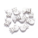 Non-Tarnish 201 Stainless Steel Charms, Fox, Stainless Steel Color, 14x12x1mm, Hole: 1.5mm, 20pc/Set
