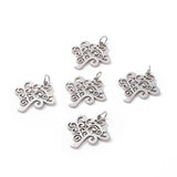 304 Stainless Steel Pendants, Tree of Life, Stainless Steel Color, 20.5x20x1mm, Hole: 2.5mm, 5pcs/Set