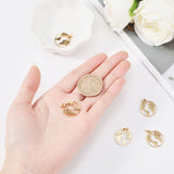 201 Stainless Steel Pendants, Ring with Map, Golden, 20x17.5x1mm, Hole: 3mm, 5pcs/Set