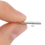 Tarnish Resistant 201 Stainless Steel Pendants, Manual Polishing, Square, Stainless Steel Color, 16x16x1mm, Hole: 1mm, 5pc/Set