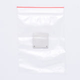 Tarnish Resistant 201 Stainless Steel Pendants, Manual Polishing, Square, Stainless Steel Color, 16x16x1mm, Hole: 1mm, 5pc/Set