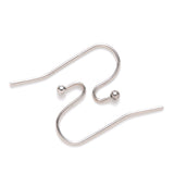 Non-Tarnish 304 Stainless Steel Earring Hooks, Ear Wire, Stainless Steel Color, 11x21mm, 21 Gauge, Pin: 0.7mm, 200pc/Set