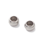 Tarnish Resistant 304 Stainless Steel Spacer Beads, Round, Stainless Steel Color, 3x2mm, Hole: 1.5mm, 1000pc/Set