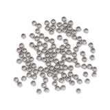 Tarnish Resistant 304 Stainless Steel Spacer Beads, Round, Stainless Steel Color, 3x2mm, Hole: 1.5mm, 1000pc/Set