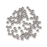 Tarnish Resistant 304 Stainless Steel Spacer Beads, Round, Stainless Steel Color, 4x3mm, Hole: 1.5mm, 1000pc/Set