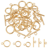 Unicraftale 304 Stainless Steel Toggle Clasps, Golden, 6.8x5.2x1.1cm, 18sets/box