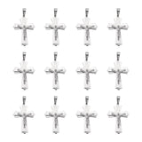 Tarnish Resistant 304 Stainless Steel Crucifix Cross Big Pendants for Easter, 49x33mm, Hole: 12mm, 3pc/Set